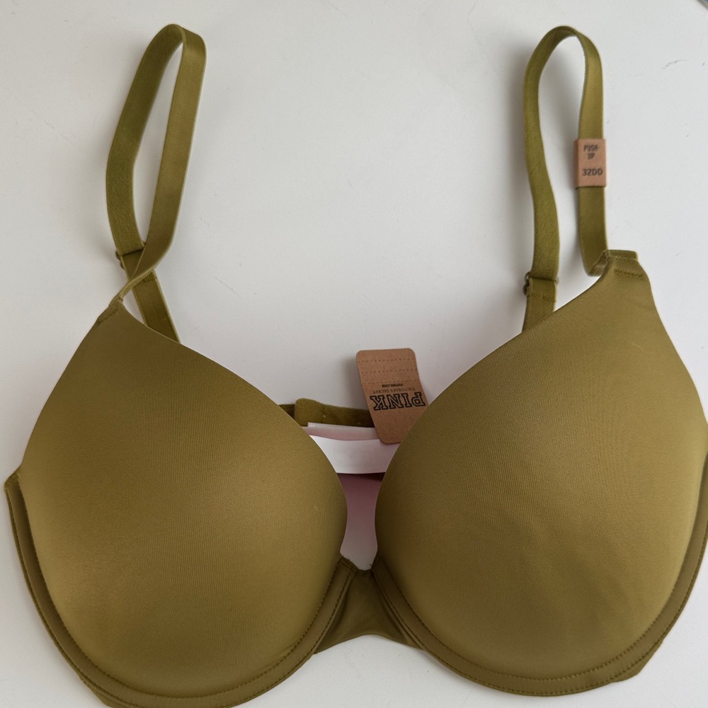 VS PINK Push-Up Olive Green Women's Bra